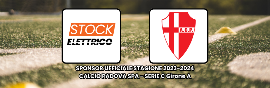 Stock Elettrico Partner del Padova Calcio per la Stagione 2023-2024