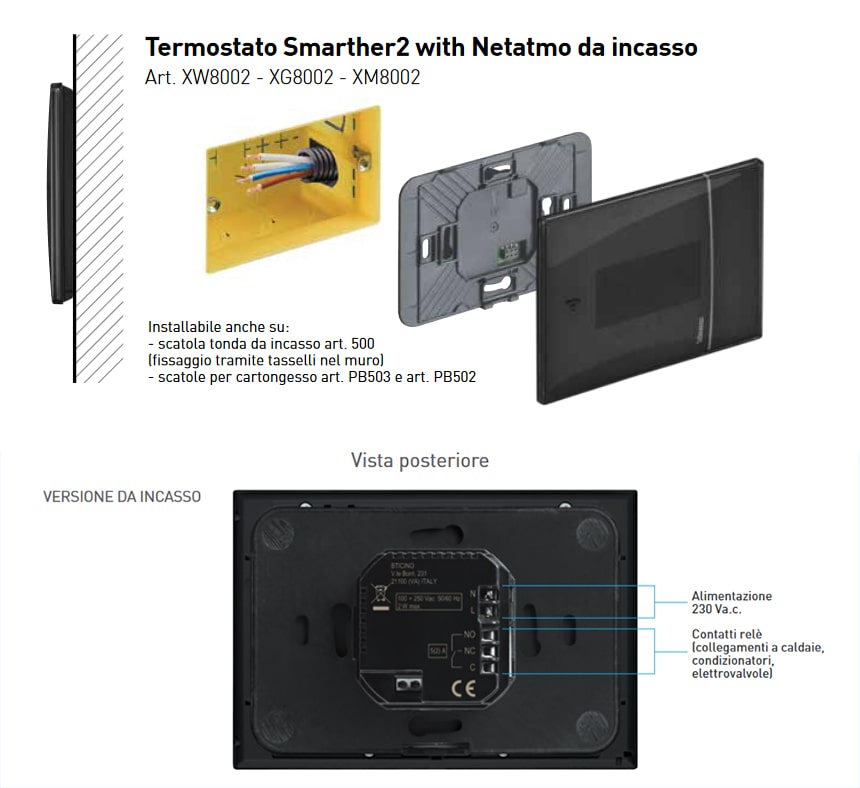 Termostato connesso Smarther 2 with Netatmo sabbia, XM8002